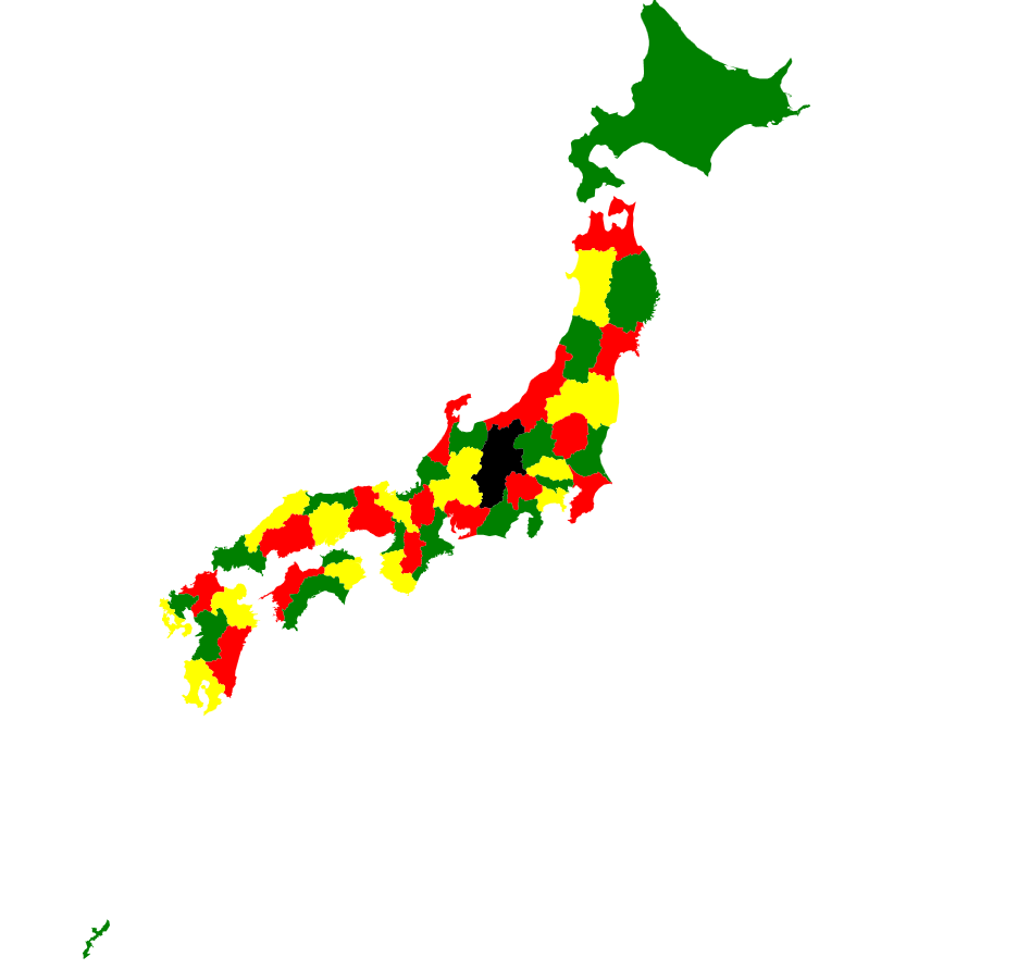 日本全国は3色で塗れるか？